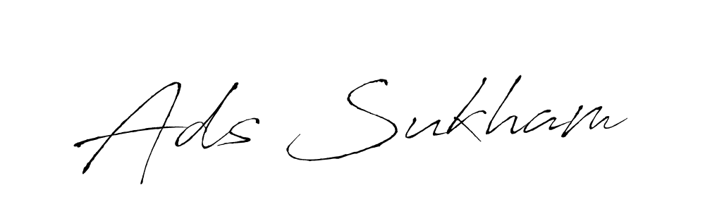 Create a beautiful signature design for name Ads Sukham. With this signature (Antro_Vectra) fonts, you can make a handwritten signature for free. Ads Sukham signature style 6 images and pictures png