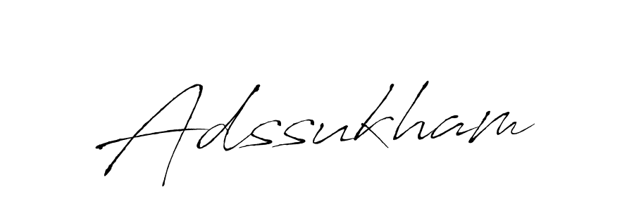 How to make Adssukham name signature. Use Antro_Vectra style for creating short signs online. This is the latest handwritten sign. Adssukham signature style 6 images and pictures png