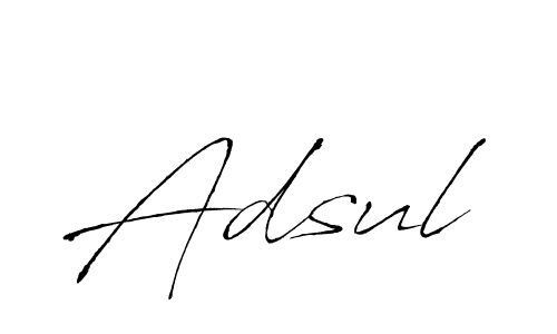 Create a beautiful signature design for name Adsul. With this signature (Antro_Vectra) fonts, you can make a handwritten signature for free. Adsul signature style 6 images and pictures png