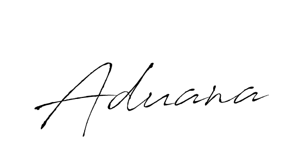 Design your own signature with our free online signature maker. With this signature software, you can create a handwritten (Antro_Vectra) signature for name Aduana. Aduana signature style 6 images and pictures png