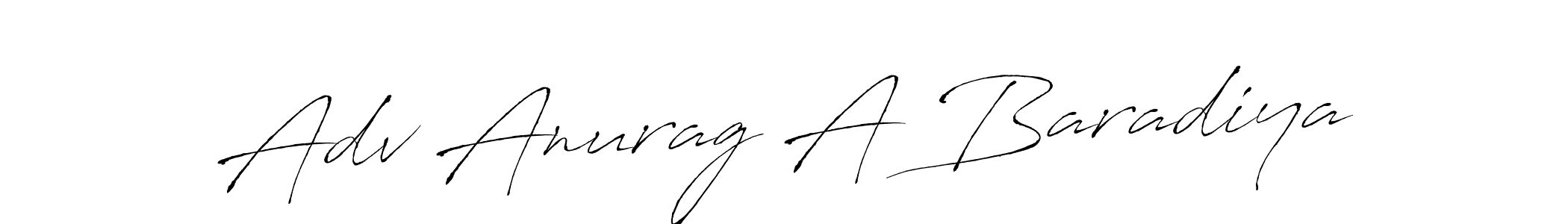 Make a beautiful signature design for name Adv Anurag A Baradiya. Use this online signature maker to create a handwritten signature for free. Adv Anurag A Baradiya signature style 6 images and pictures png
