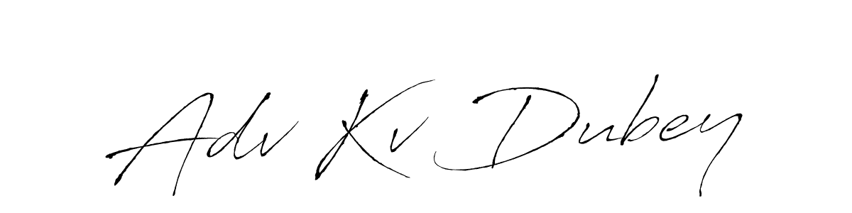 Make a beautiful signature design for name Adv Kv Dubey. With this signature (Antro_Vectra) style, you can create a handwritten signature for free. Adv Kv Dubey signature style 6 images and pictures png