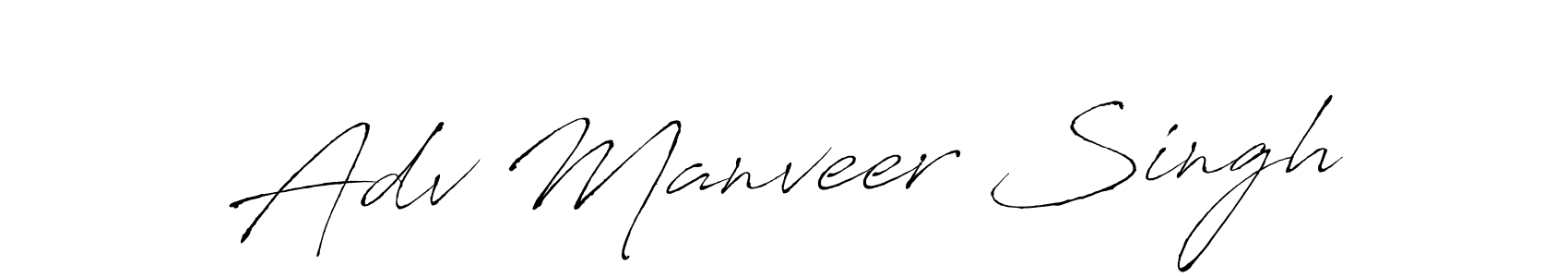 Also we have Adv Manveer Singh name is the best signature style. Create professional handwritten signature collection using Antro_Vectra autograph style. Adv Manveer Singh signature style 6 images and pictures png
