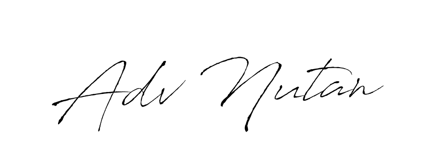 How to make Adv Nutan signature? Antro_Vectra is a professional autograph style. Create handwritten signature for Adv Nutan name. Adv Nutan signature style 6 images and pictures png