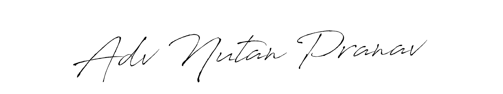 Adv Nutan Pranav stylish signature style. Best Handwritten Sign (Antro_Vectra) for my name. Handwritten Signature Collection Ideas for my name Adv Nutan Pranav. Adv Nutan Pranav signature style 6 images and pictures png