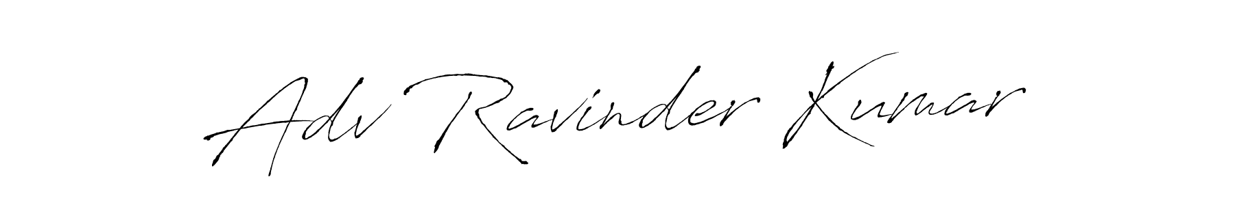 How to make Adv Ravinder Kumar name signature. Use Antro_Vectra style for creating short signs online. This is the latest handwritten sign. Adv Ravinder Kumar signature style 6 images and pictures png