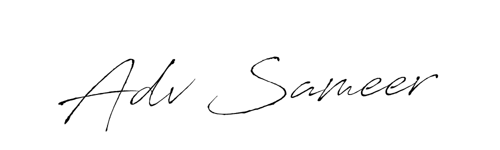 Similarly Antro_Vectra is the best handwritten signature design. Signature creator online .You can use it as an online autograph creator for name Adv Sameer. Adv Sameer signature style 6 images and pictures png