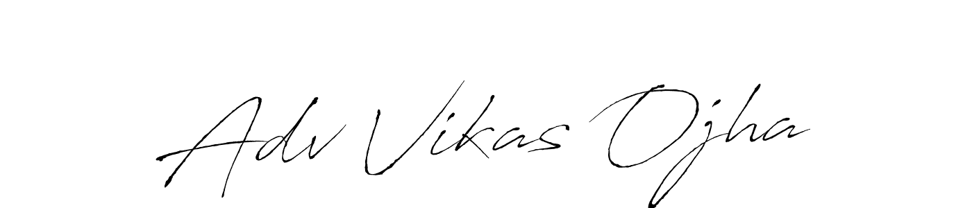 How to make Adv Vikas Ojha signature? Antro_Vectra is a professional autograph style. Create handwritten signature for Adv Vikas Ojha name. Adv Vikas Ojha signature style 6 images and pictures png