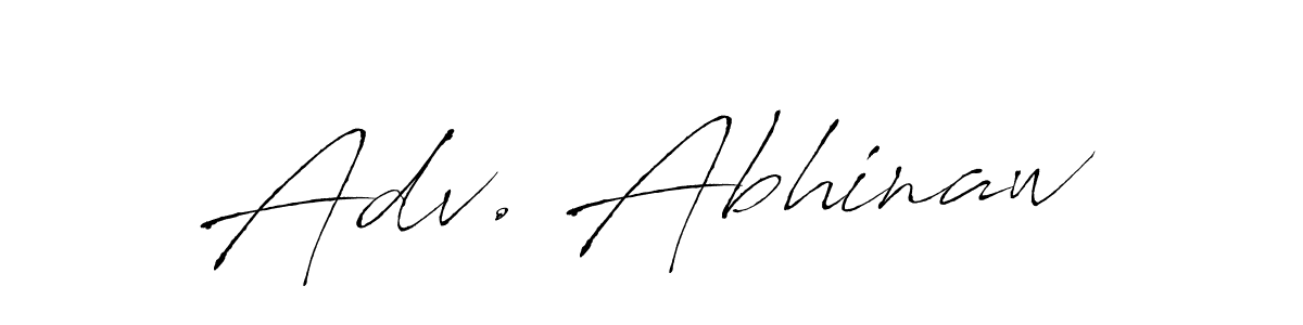 Make a beautiful signature design for name Adv. Abhinaw. With this signature (Antro_Vectra) style, you can create a handwritten signature for free. Adv. Abhinaw signature style 6 images and pictures png