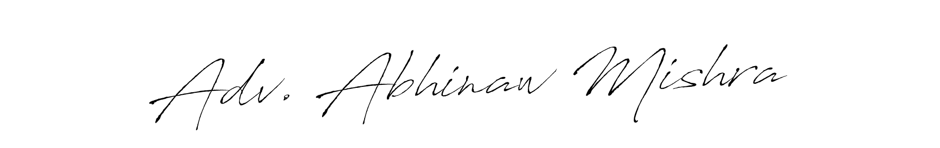 Make a beautiful signature design for name Adv. Abhinaw Mishra. With this signature (Antro_Vectra) style, you can create a handwritten signature for free. Adv. Abhinaw Mishra signature style 6 images and pictures png