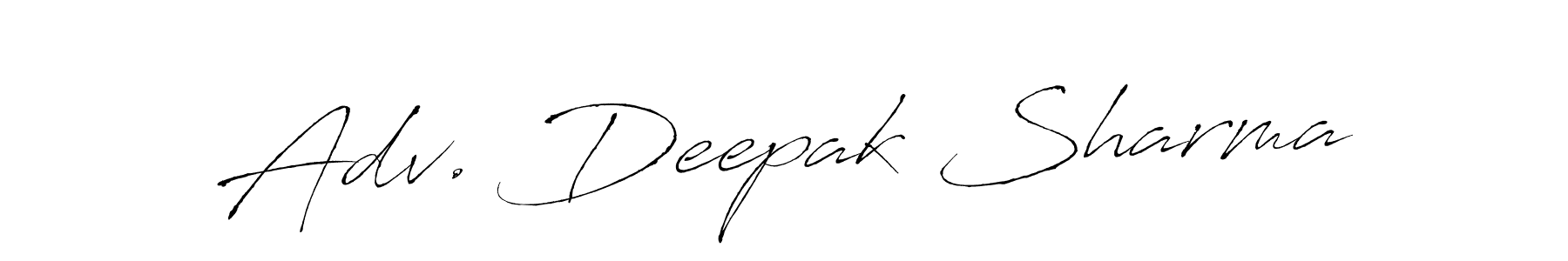 Make a beautiful signature design for name Adv. Deepak Sharma. With this signature (Antro_Vectra) style, you can create a handwritten signature for free. Adv. Deepak Sharma signature style 6 images and pictures png