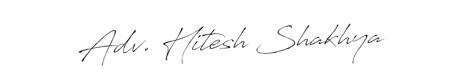 Similarly Antro_Vectra is the best handwritten signature design. Signature creator online .You can use it as an online autograph creator for name Adv. Hitesh Shakhya. Adv. Hitesh Shakhya signature style 6 images and pictures png