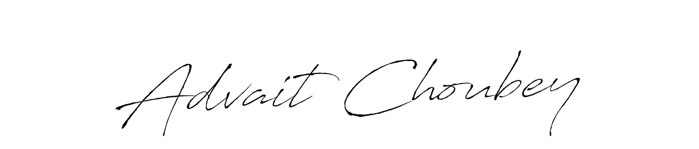 The best way (Antro_Vectra) to make a short signature is to pick only two or three words in your name. The name Advait Choubey include a total of six letters. For converting this name. Advait Choubey signature style 6 images and pictures png