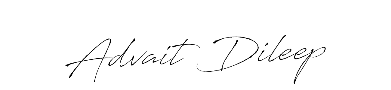 This is the best signature style for the Advait Dileep name. Also you like these signature font (Antro_Vectra). Mix name signature. Advait Dileep signature style 6 images and pictures png