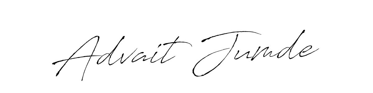 How to make Advait Jumde name signature. Use Antro_Vectra style for creating short signs online. This is the latest handwritten sign. Advait Jumde signature style 6 images and pictures png