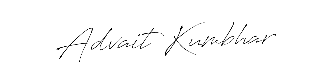 Make a beautiful signature design for name Advait Kumbhar. With this signature (Antro_Vectra) style, you can create a handwritten signature for free. Advait Kumbhar signature style 6 images and pictures png