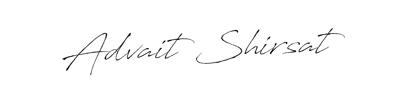 Antro_Vectra is a professional signature style that is perfect for those who want to add a touch of class to their signature. It is also a great choice for those who want to make their signature more unique. Get Advait Shirsat name to fancy signature for free. Advait Shirsat signature style 6 images and pictures png