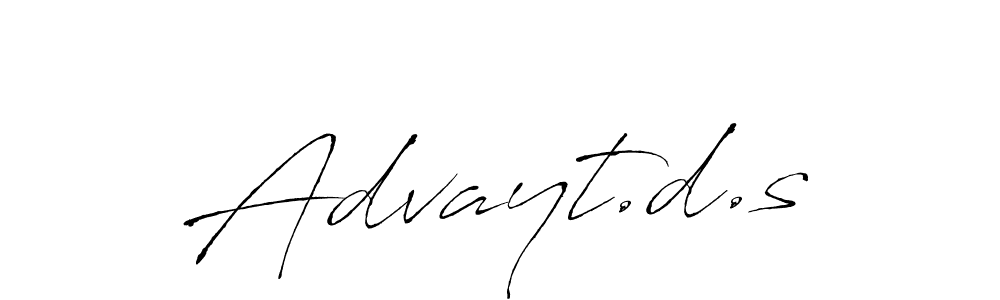 Create a beautiful signature design for name Advayt.d.s. With this signature (Antro_Vectra) fonts, you can make a handwritten signature for free. Advayt.d.s signature style 6 images and pictures png