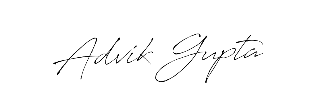 How to make Advik Gupta name signature. Use Antro_Vectra style for creating short signs online. This is the latest handwritten sign. Advik Gupta signature style 6 images and pictures png