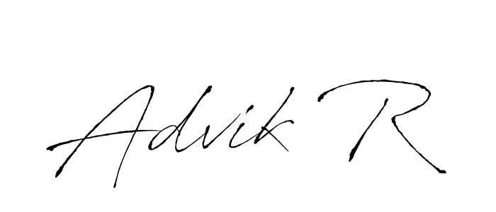 How to make Advik R signature? Antro_Vectra is a professional autograph style. Create handwritten signature for Advik R name. Advik R signature style 6 images and pictures png