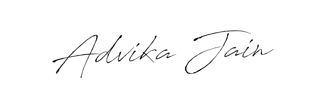 How to make Advika Jain name signature. Use Antro_Vectra style for creating short signs online. This is the latest handwritten sign. Advika Jain signature style 6 images and pictures png