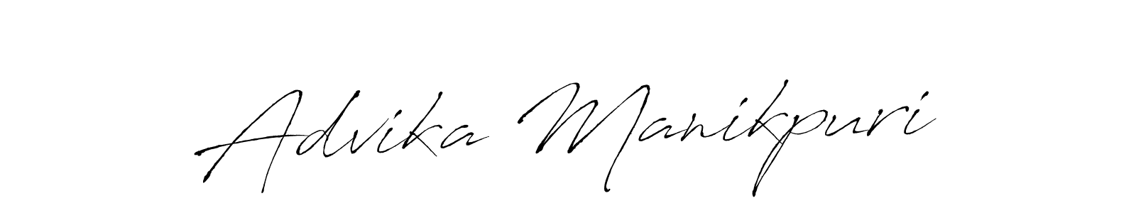 Create a beautiful signature design for name Advika Manikpuri. With this signature (Antro_Vectra) fonts, you can make a handwritten signature for free. Advika Manikpuri signature style 6 images and pictures png