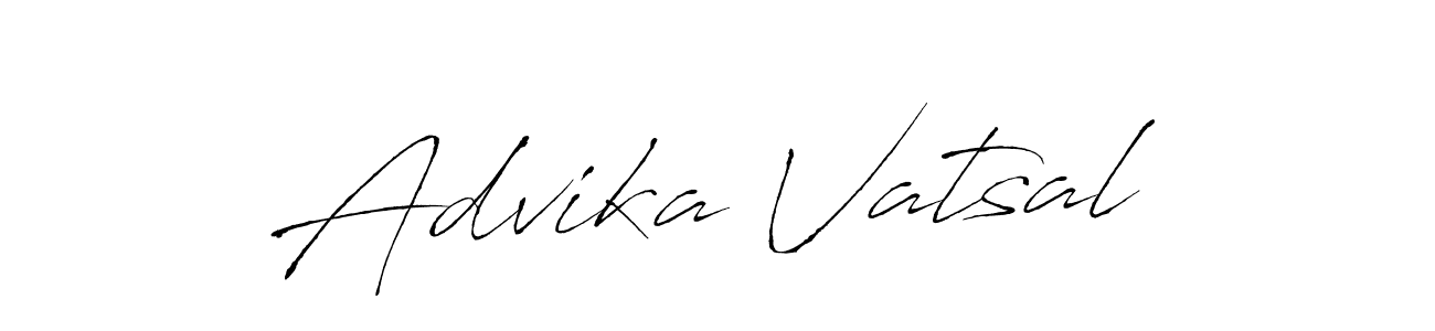 Create a beautiful signature design for name Advika Vatsal. With this signature (Antro_Vectra) fonts, you can make a handwritten signature for free. Advika Vatsal signature style 6 images and pictures png