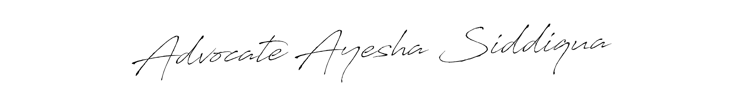 Use a signature maker to create a handwritten signature online. With this signature software, you can design (Antro_Vectra) your own signature for name Advocate Ayesha Siddiqua. Advocate Ayesha Siddiqua signature style 6 images and pictures png