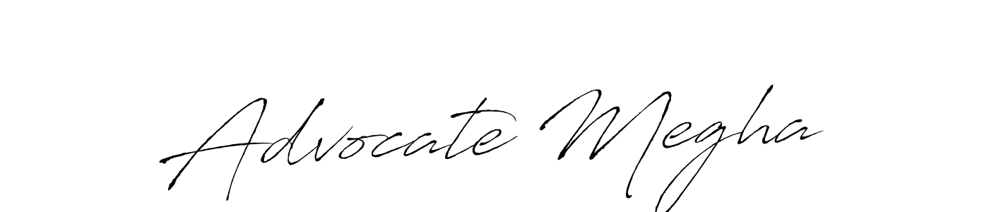 It looks lik you need a new signature style for name Advocate Megha. Design unique handwritten (Antro_Vectra) signature with our free signature maker in just a few clicks. Advocate Megha signature style 6 images and pictures png