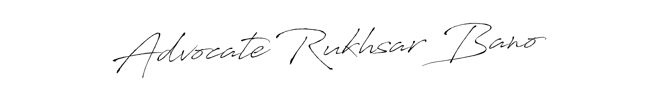 It looks lik you need a new signature style for name Advocate Rukhsar Bano. Design unique handwritten (Antro_Vectra) signature with our free signature maker in just a few clicks. Advocate Rukhsar Bano signature style 6 images and pictures png