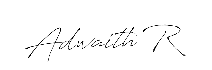 How to make Adwaith R name signature. Use Antro_Vectra style for creating short signs online. This is the latest handwritten sign. Adwaith R signature style 6 images and pictures png