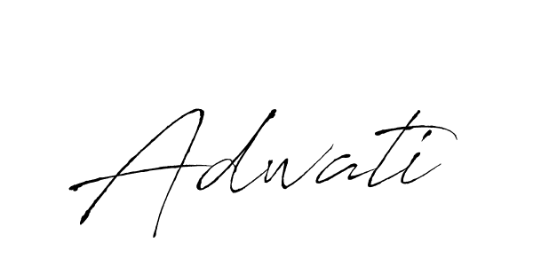 Use a signature maker to create a handwritten signature online. With this signature software, you can design (Antro_Vectra) your own signature for name Adwati. Adwati signature style 6 images and pictures png
