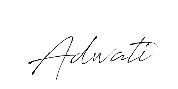 Use a signature maker to create a handwritten signature online. With this signature software, you can design (Antro_Vectra) your own signature for name Adwati. Adwati signature style 6 images and pictures png