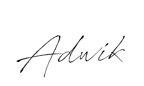 Use a signature maker to create a handwritten signature online. With this signature software, you can design (Antro_Vectra) your own signature for name Adwik. Adwik signature style 6 images and pictures png