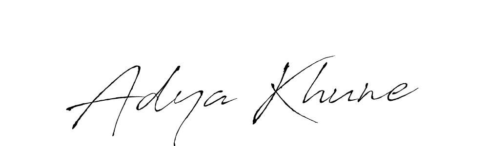 Also we have Adya Khune name is the best signature style. Create professional handwritten signature collection using Antro_Vectra autograph style. Adya Khune signature style 6 images and pictures png