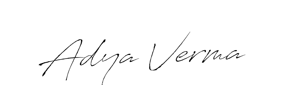 Create a beautiful signature design for name Adya Verma. With this signature (Antro_Vectra) fonts, you can make a handwritten signature for free. Adya Verma signature style 6 images and pictures png