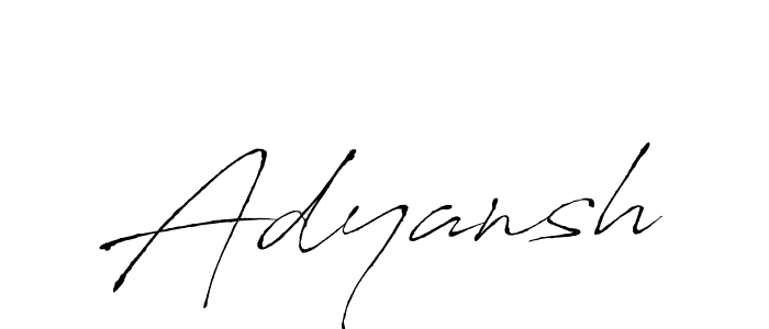 Design your own signature with our free online signature maker. With this signature software, you can create a handwritten (Antro_Vectra) signature for name Adyansh. Adyansh signature style 6 images and pictures png