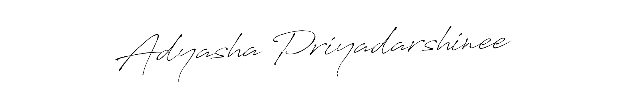 How to make Adyasha Priyadarshinee name signature. Use Antro_Vectra style for creating short signs online. This is the latest handwritten sign. Adyasha Priyadarshinee signature style 6 images and pictures png