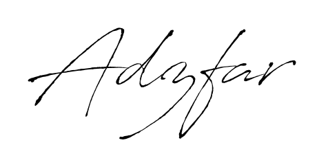 Design your own signature with our free online signature maker. With this signature software, you can create a handwritten (Antro_Vectra) signature for name Adzfar. Adzfar signature style 6 images and pictures png