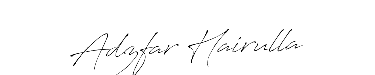 Use a signature maker to create a handwritten signature online. With this signature software, you can design (Antro_Vectra) your own signature for name Adzfar Hairulla. Adzfar Hairulla signature style 6 images and pictures png