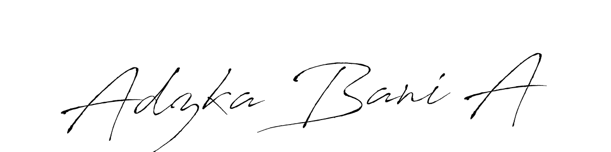 You can use this online signature creator to create a handwritten signature for the name Adzka Bani A. This is the best online autograph maker. Adzka Bani A signature style 6 images and pictures png