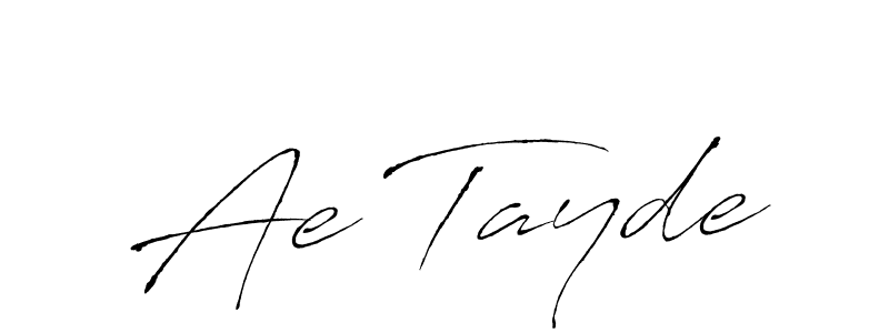 How to make Ae Tayde name signature. Use Antro_Vectra style for creating short signs online. This is the latest handwritten sign. Ae Tayde signature style 6 images and pictures png