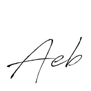 How to make Aeb signature? Antro_Vectra is a professional autograph style. Create handwritten signature for Aeb name. Aeb signature style 6 images and pictures png