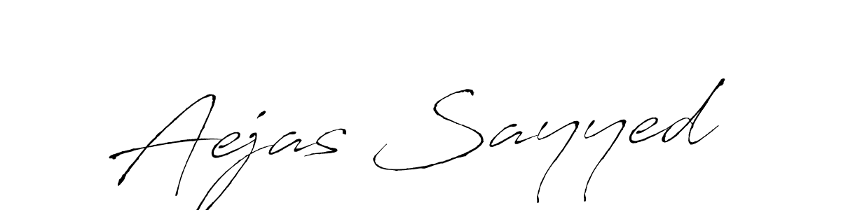 The best way (Antro_Vectra) to make a short signature is to pick only two or three words in your name. The name Aejas Sayyed include a total of six letters. For converting this name. Aejas Sayyed signature style 6 images and pictures png