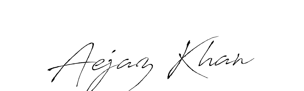 How to make Aejaz Khan name signature. Use Antro_Vectra style for creating short signs online. This is the latest handwritten sign. Aejaz Khan signature style 6 images and pictures png