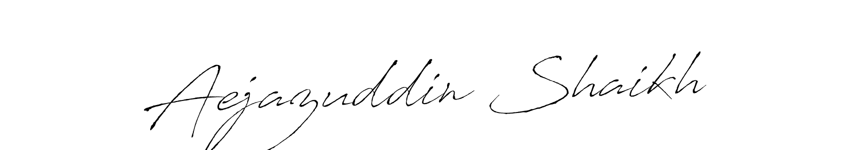 Make a beautiful signature design for name Aejazuddin Shaikh. With this signature (Antro_Vectra) style, you can create a handwritten signature for free. Aejazuddin Shaikh signature style 6 images and pictures png