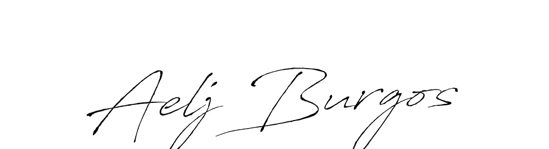 Make a beautiful signature design for name Aelj Burgos. With this signature (Antro_Vectra) style, you can create a handwritten signature for free. Aelj Burgos signature style 6 images and pictures png