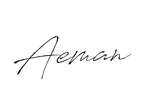 Aeman stylish signature style. Best Handwritten Sign (Antro_Vectra) for my name. Handwritten Signature Collection Ideas for my name Aeman. Aeman signature style 6 images and pictures png