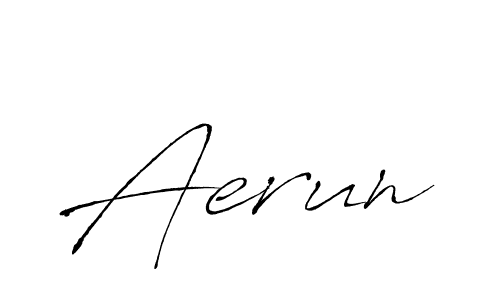 Aerun stylish signature style. Best Handwritten Sign (Antro_Vectra) for my name. Handwritten Signature Collection Ideas for my name Aerun. Aerun signature style 6 images and pictures png