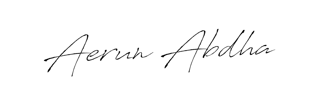 Use a signature maker to create a handwritten signature online. With this signature software, you can design (Antro_Vectra) your own signature for name Aerun Abdha. Aerun Abdha signature style 6 images and pictures png